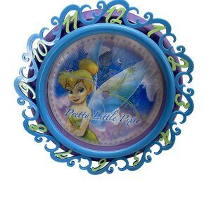 Disney Tinker Bell Wall Clock "Pretty Little Pixie" & "The Magic Touch" Fairy De